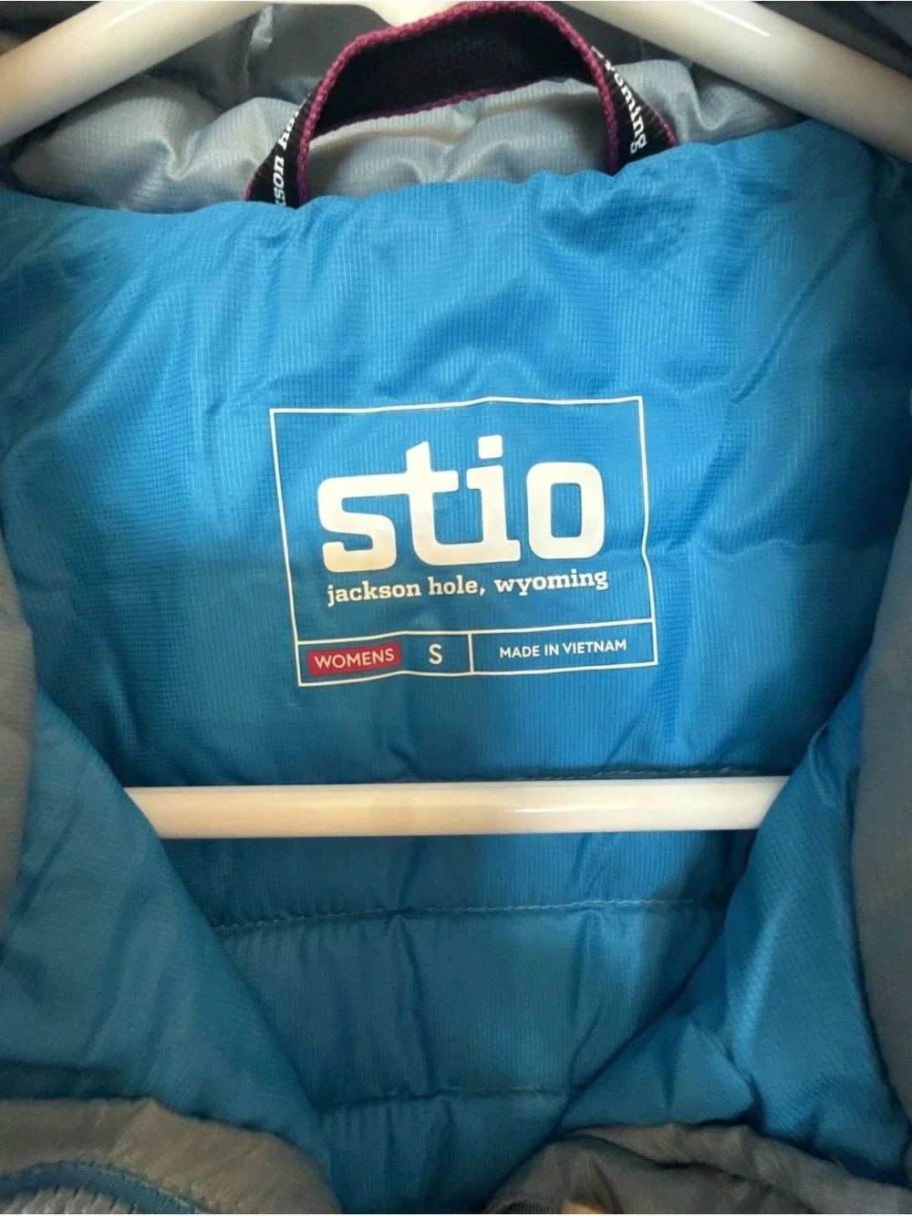 Stio Womens Light Blue Quilted Puffer Jacket